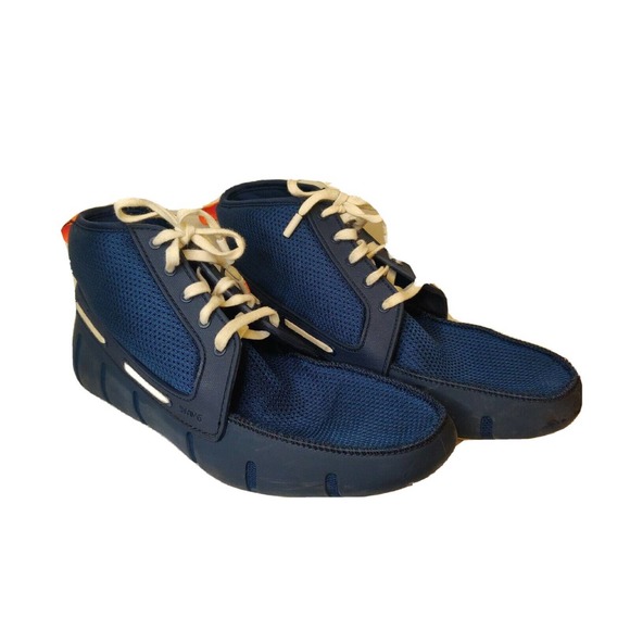 Swims Shoes - Swims Women's Water Shoes Navy Blue Lace-up Sneakers Size 7.